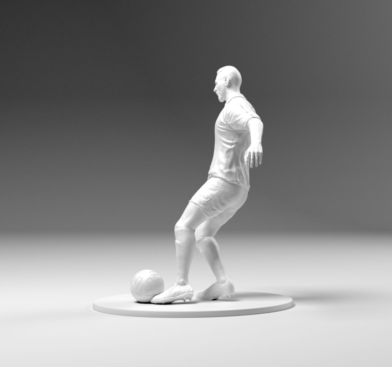 Footballer 03 Footstrike 01 Stl 3D print model_4