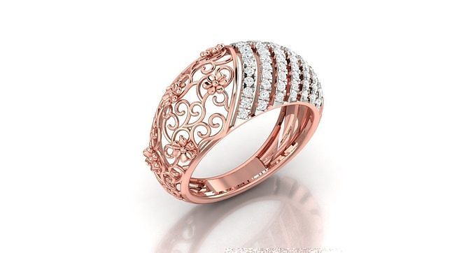 Women ring 3dm stl render detail 3D print model 3D print model