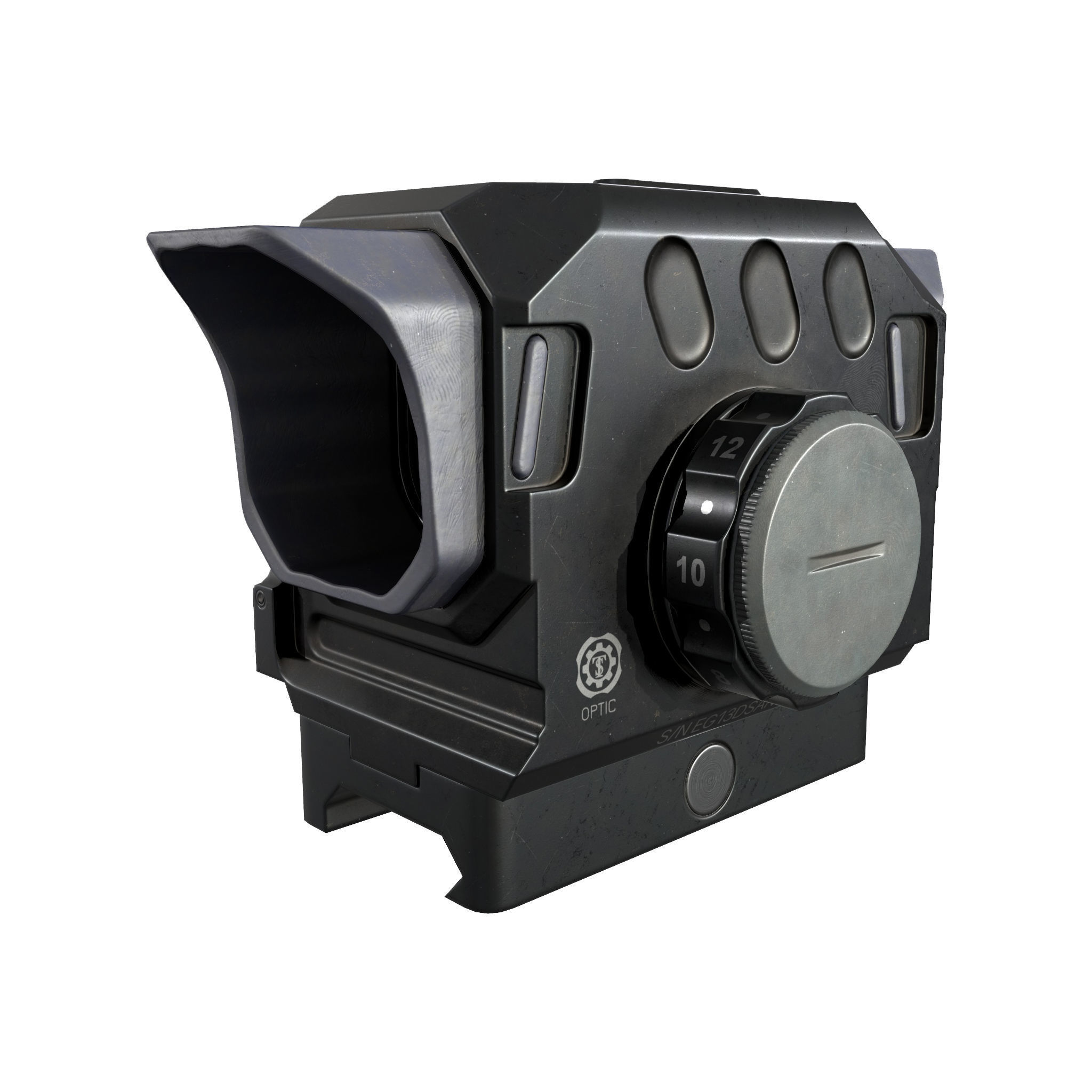 DI Optical EG1 Red Dot Sight  Low-poly 3D model_2