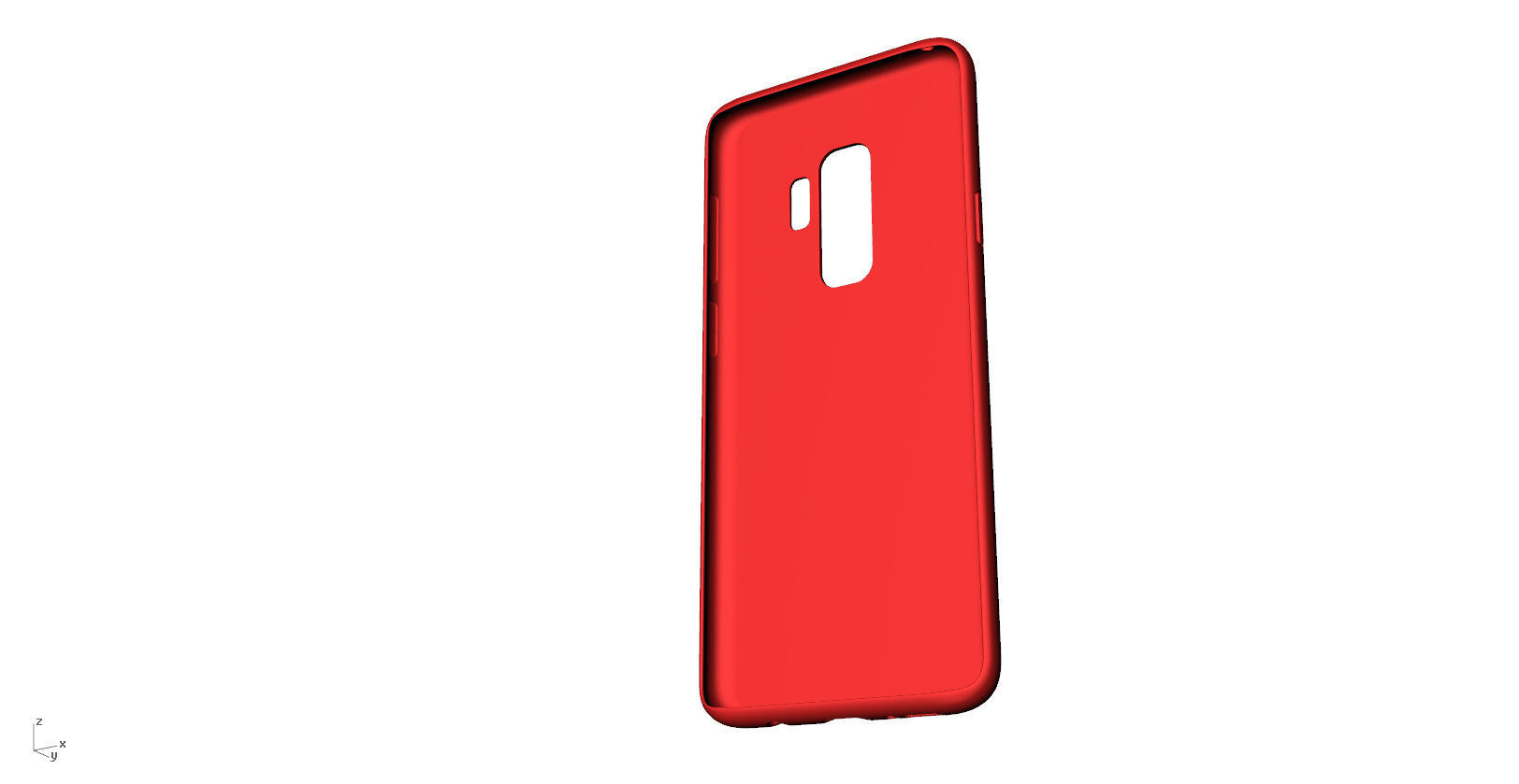 Samsung Galaxy S9 Plus red case 3D print model_1