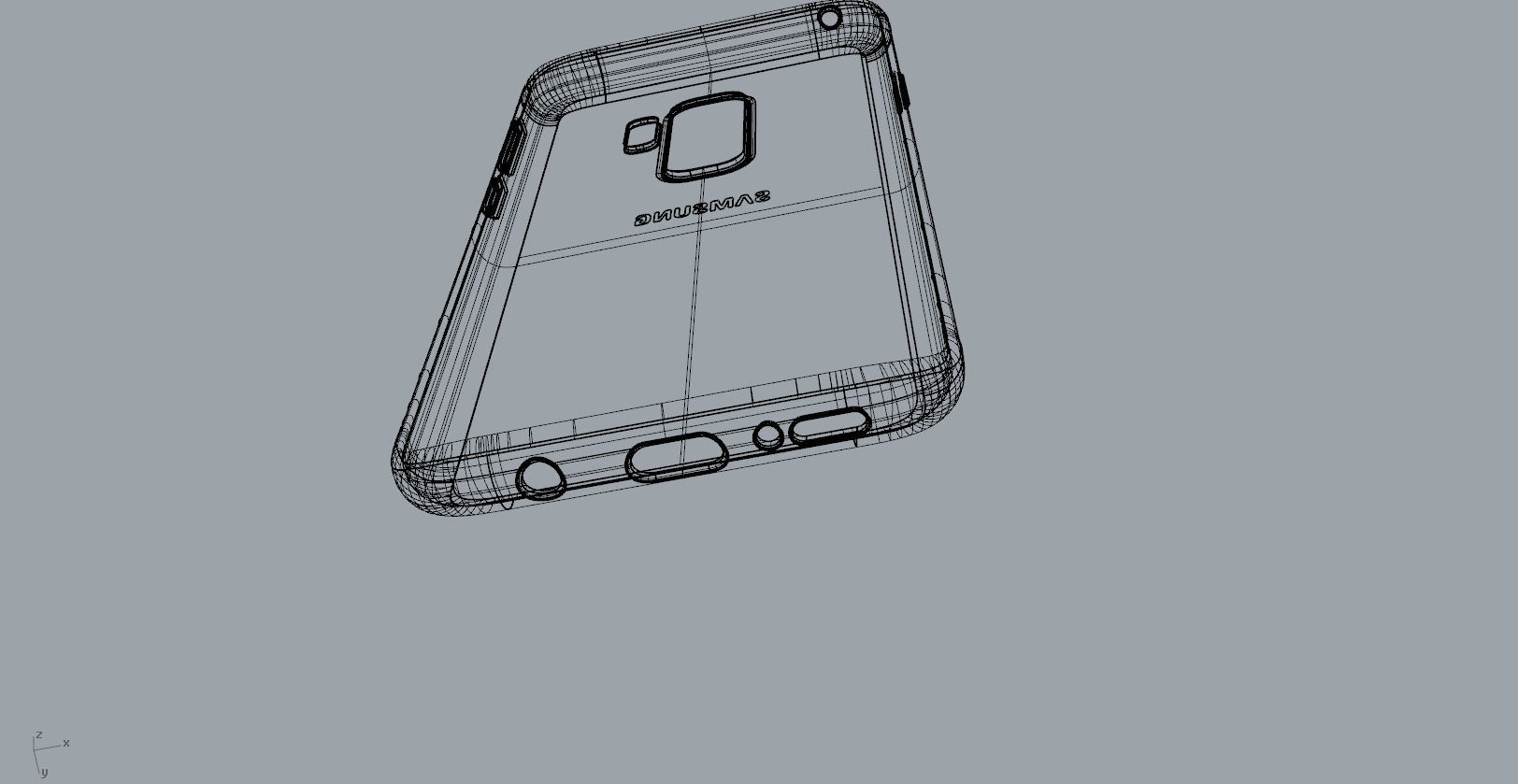 Samsung Galaxy S9 Plus red case 3D print model_37