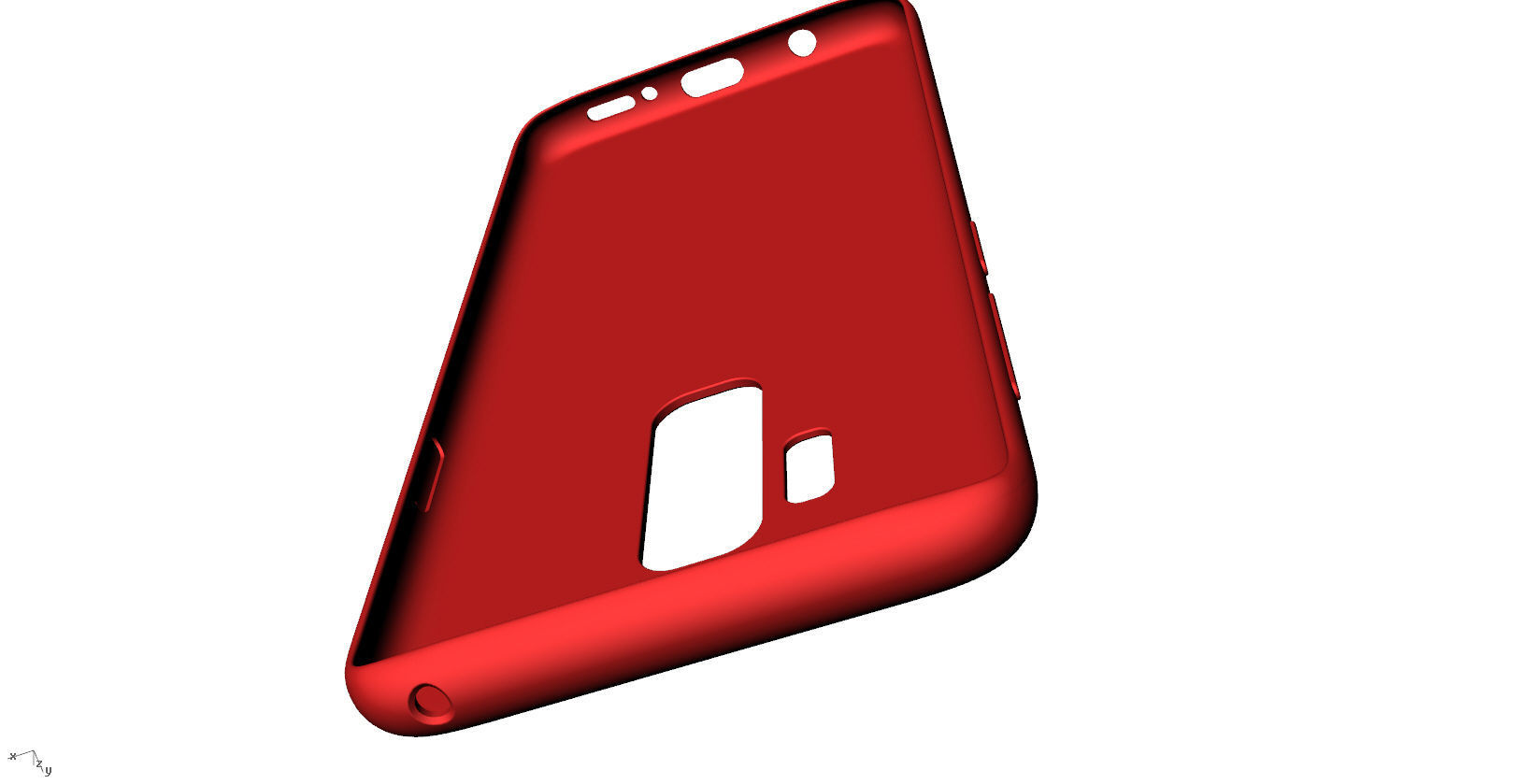 Samsung Galaxy S9 Plus red case 3D print model_10