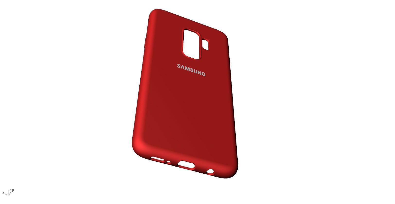 Samsung Galaxy S9 Plus red case 3D print model_6