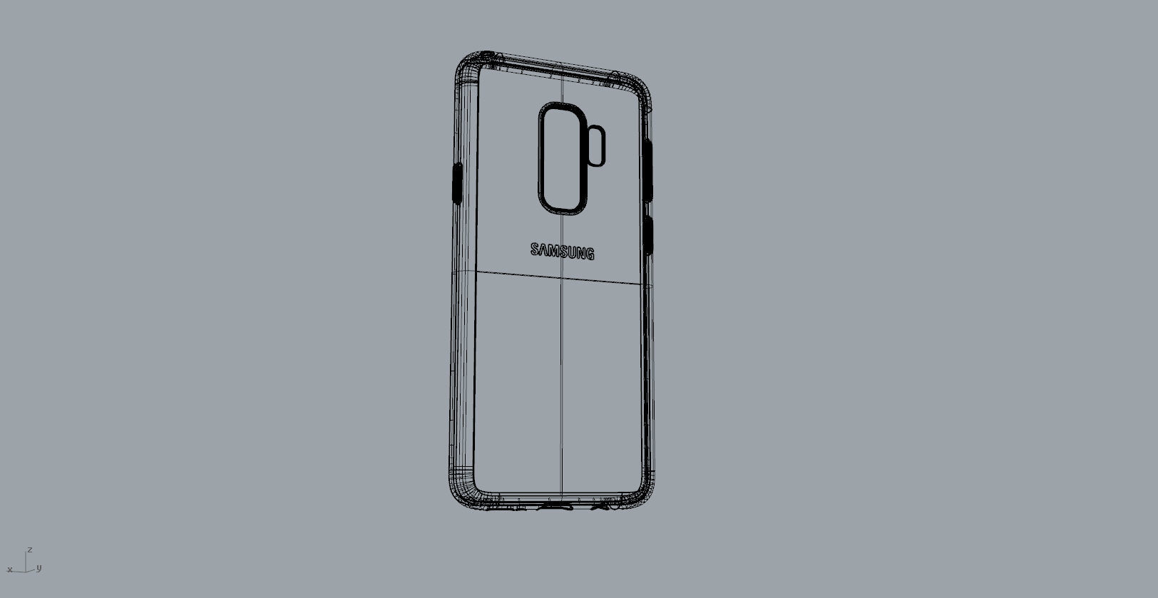 Samsung Galaxy S9 Plus red case 3D print model_33