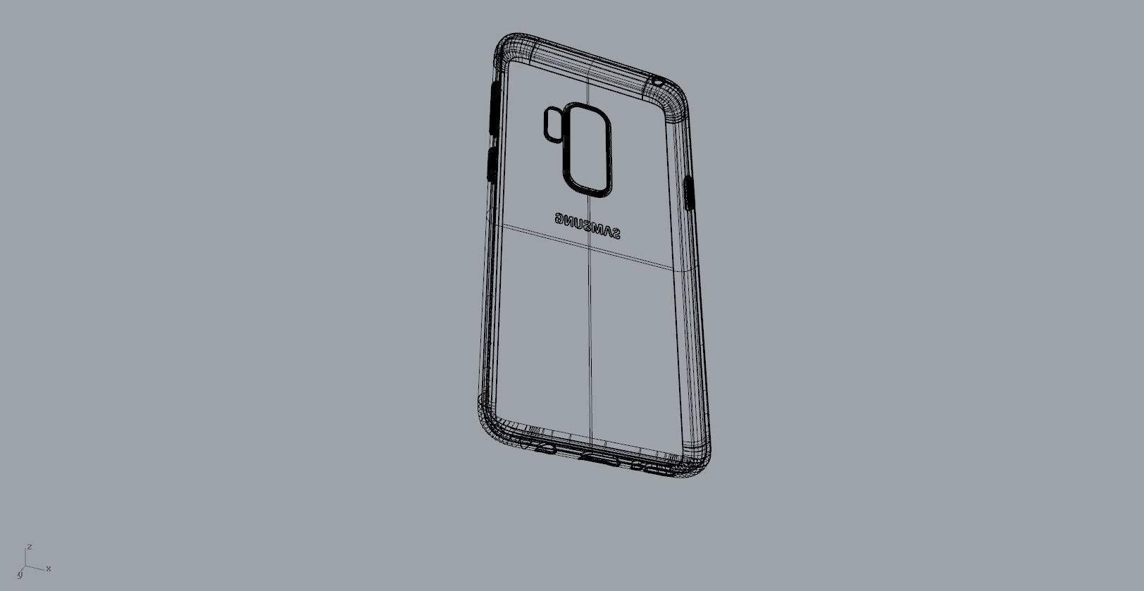 Samsung Galaxy S9 Plus red case 3D print model_36