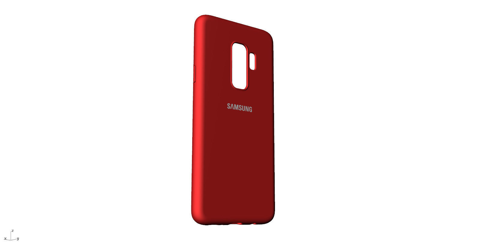 Samsung Galaxy S9 Plus red case 3D print model_7