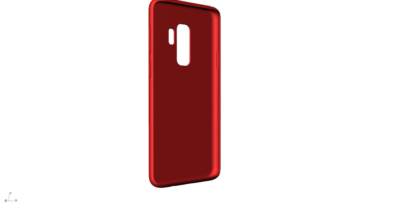 Samsung Galaxy S9 Plus red case 3D print model_2