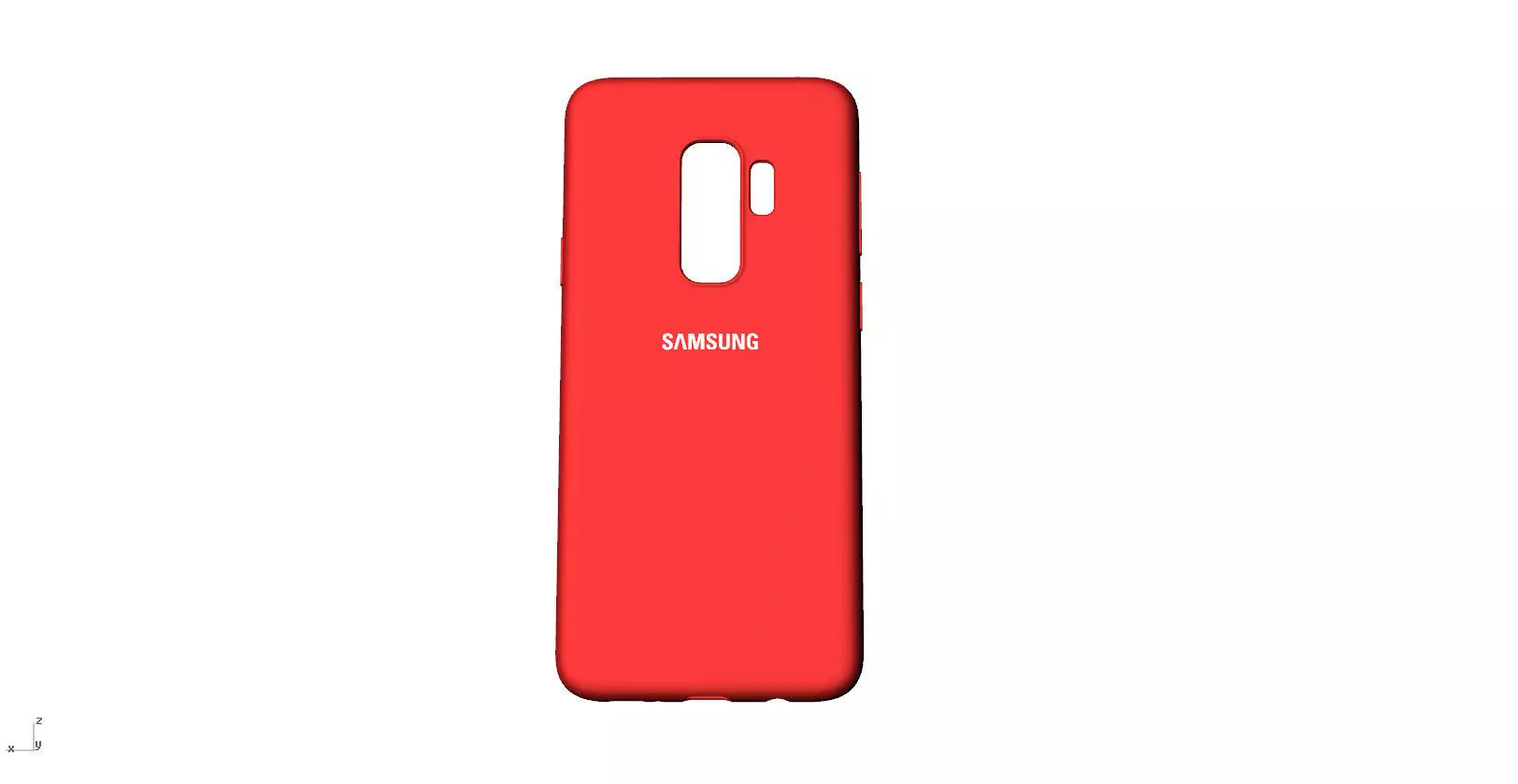 Samsung Galaxy S9 Plus red case 3D print model_0