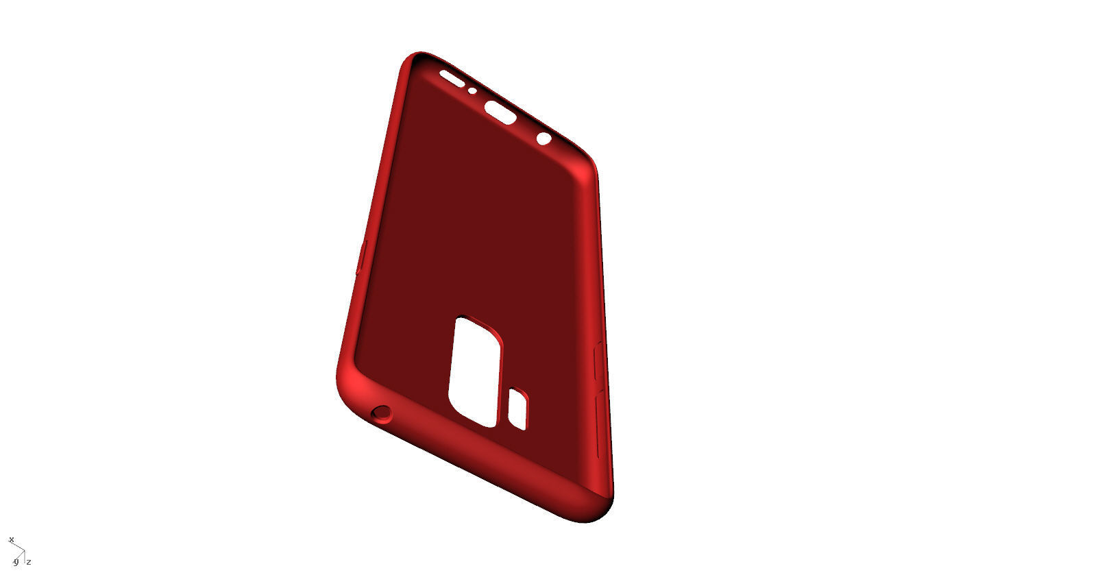 Samsung Galaxy S9 Plus red case 3D print model_9