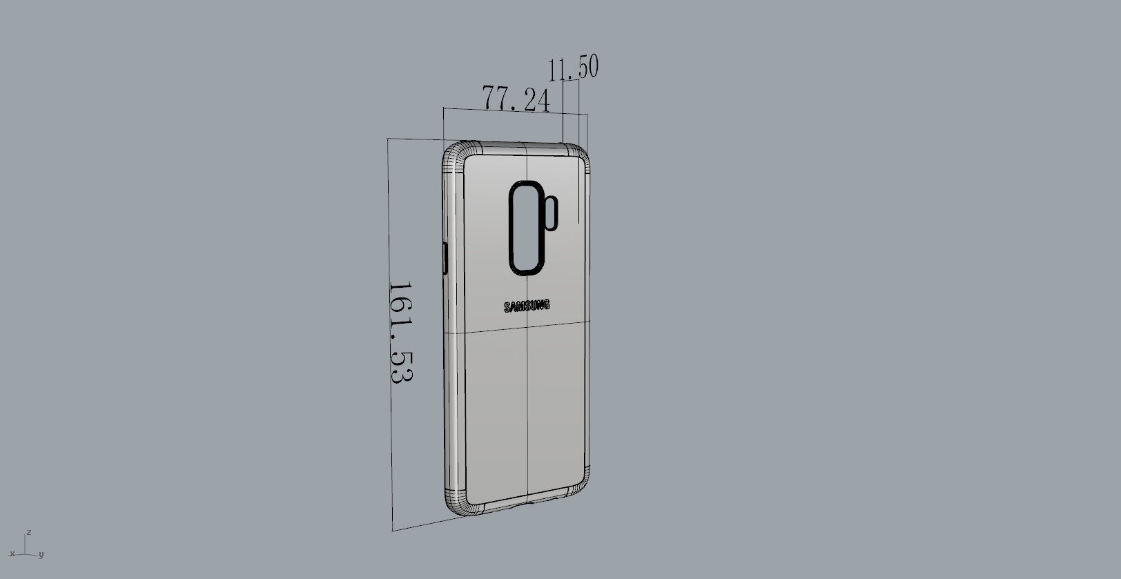 Samsung Galaxy S9 Plus red case 3D print model_30