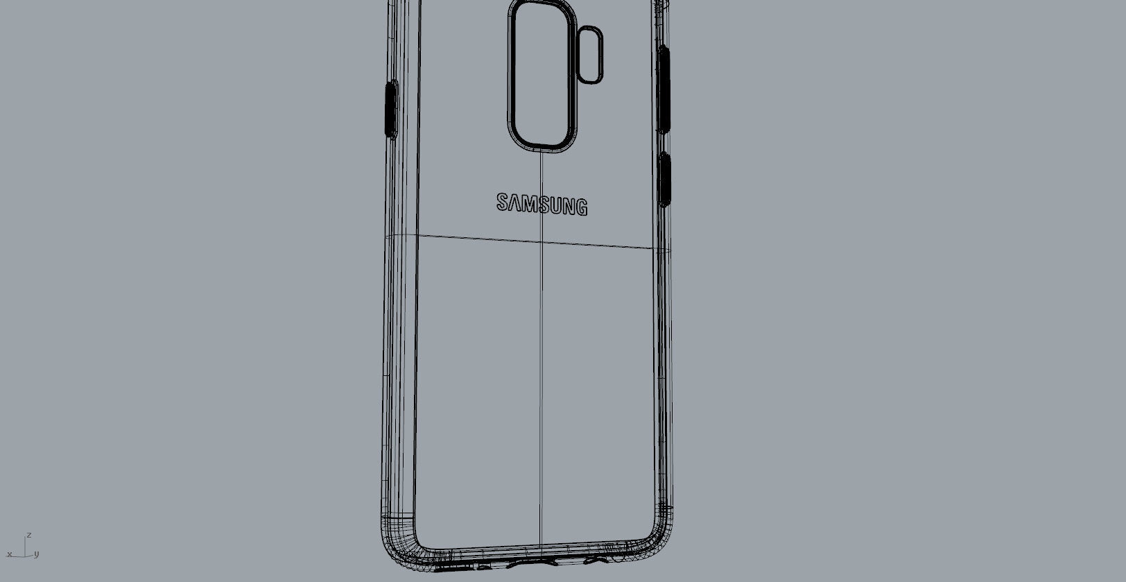 Samsung Galaxy S9 Plus red case 3D print model_40