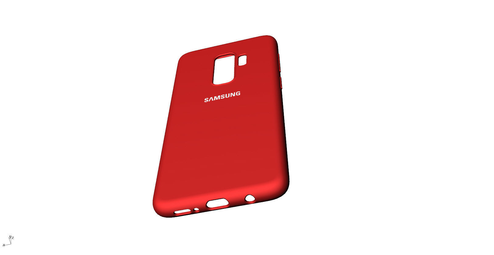 Samsung Galaxy S9 Plus red case 3D print model_8