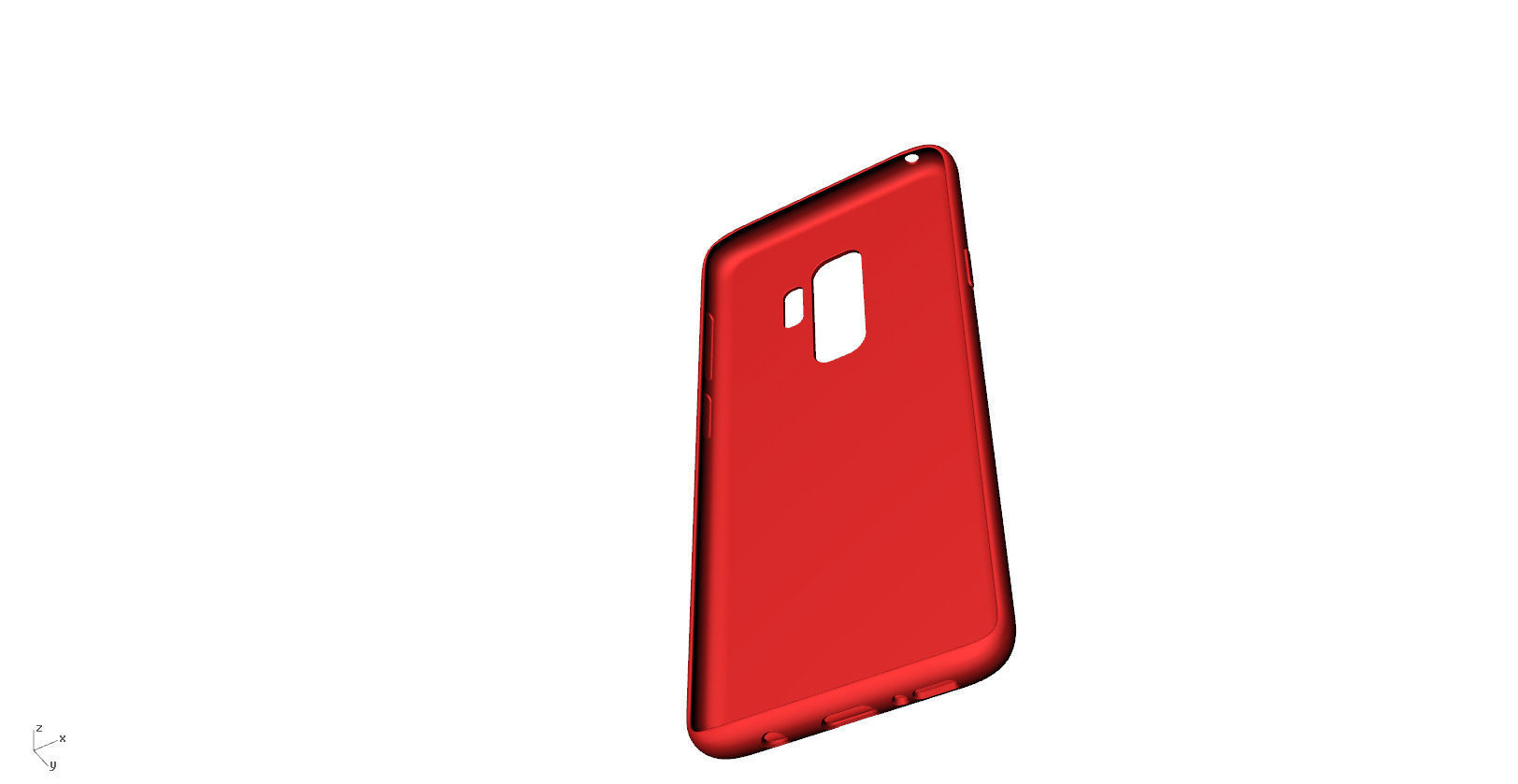 Samsung Galaxy S9 Plus red case 3D print model_3