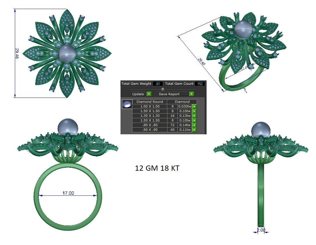 Women ring 3dm stl render detail 3D print model 3D print model_1