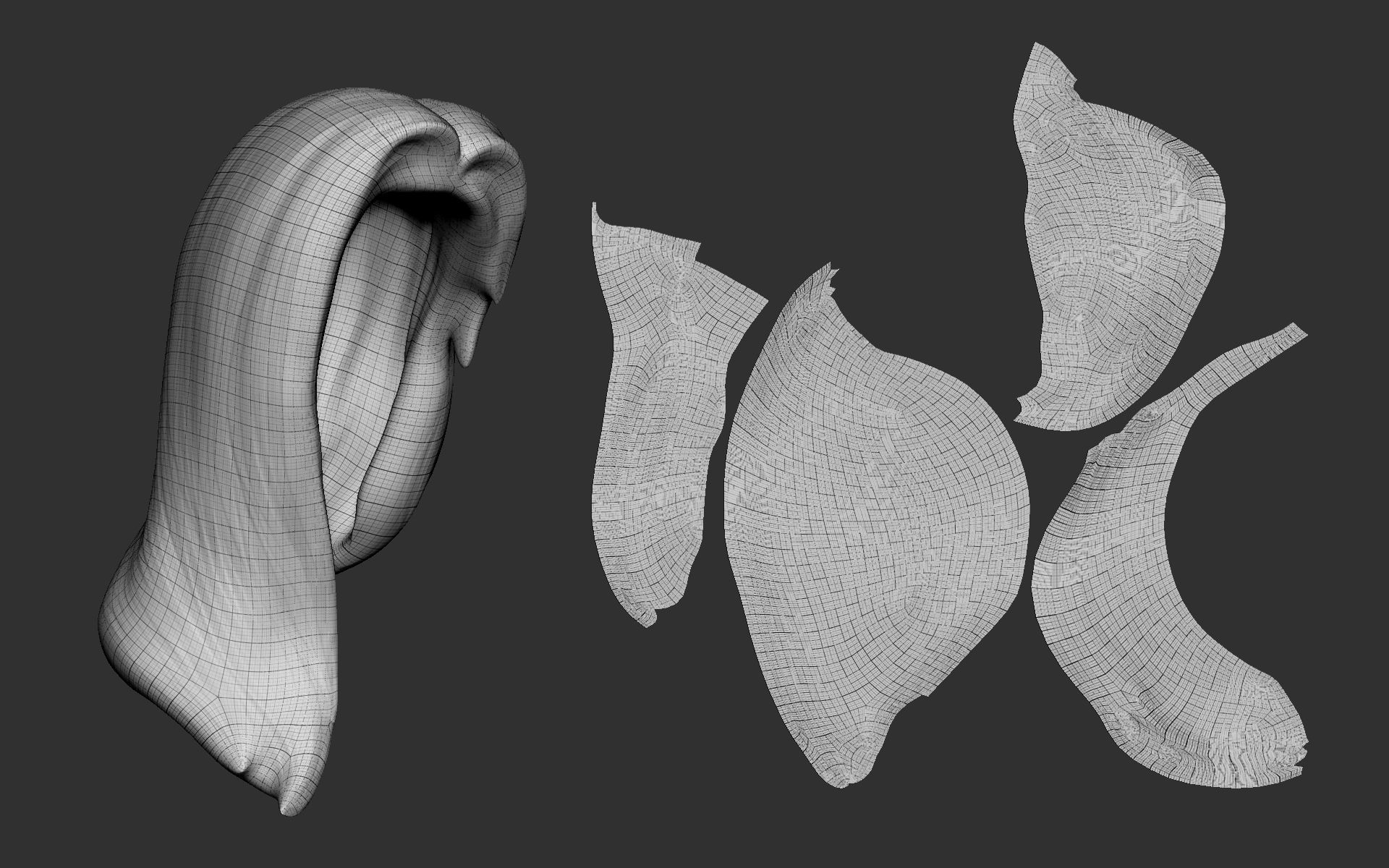 Realistic Female Basemesh Low-poly 3D model_16