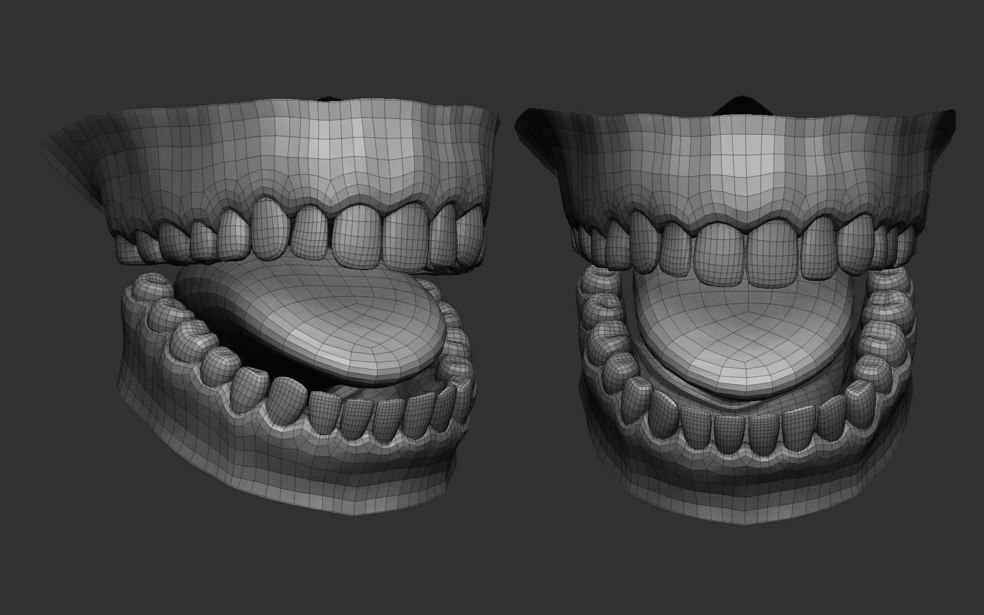 Realistic Female Basemesh Low-poly 3D model_20