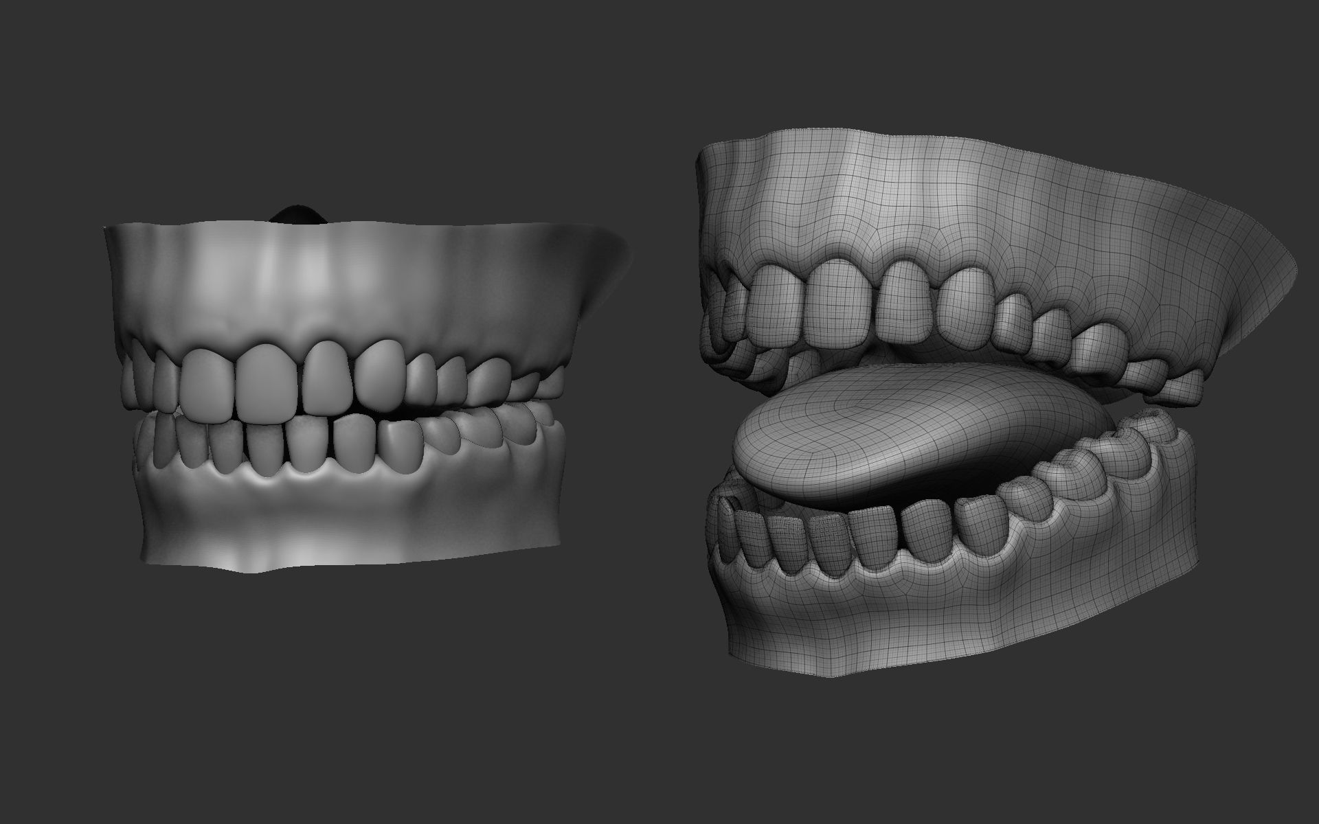 Realistic Female Basemesh Low-poly 3D model_19