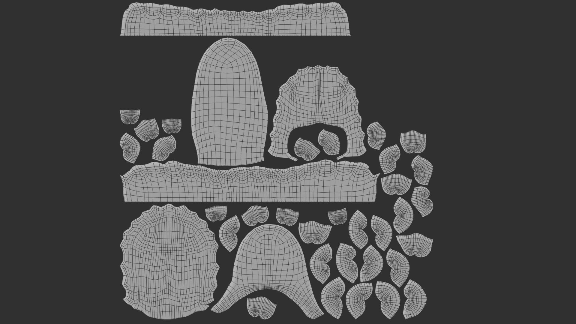 Realistic Female Head Low-poly 3D model_10