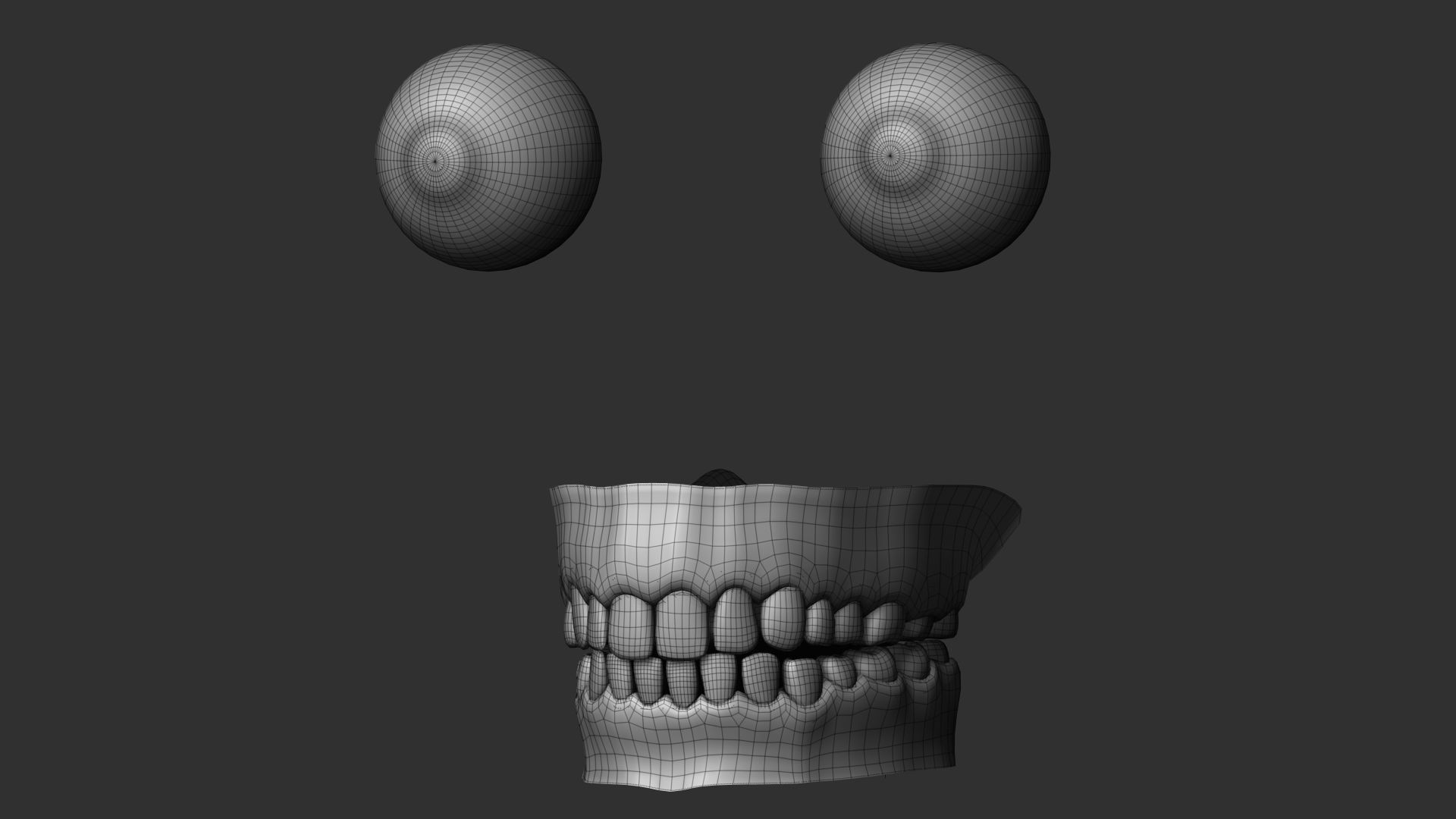 Realistic Female Head Low-poly 3D model_8