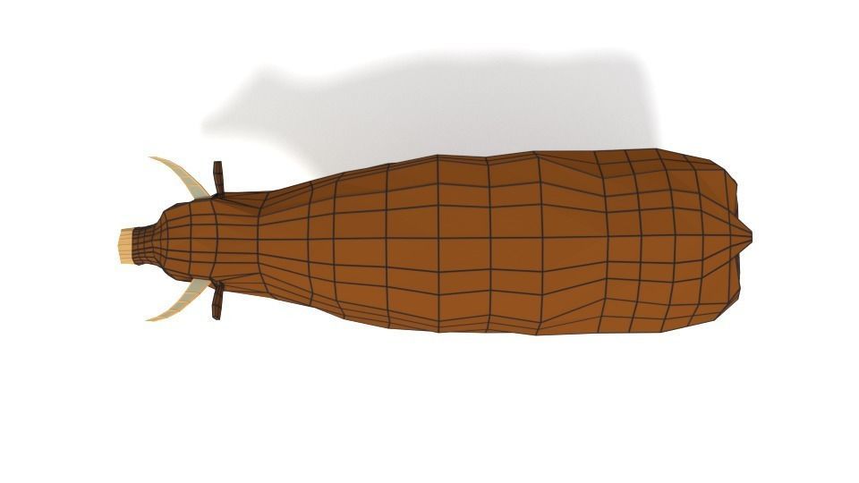 Low Poly Cartoon Cow Low-poly 3D model_13