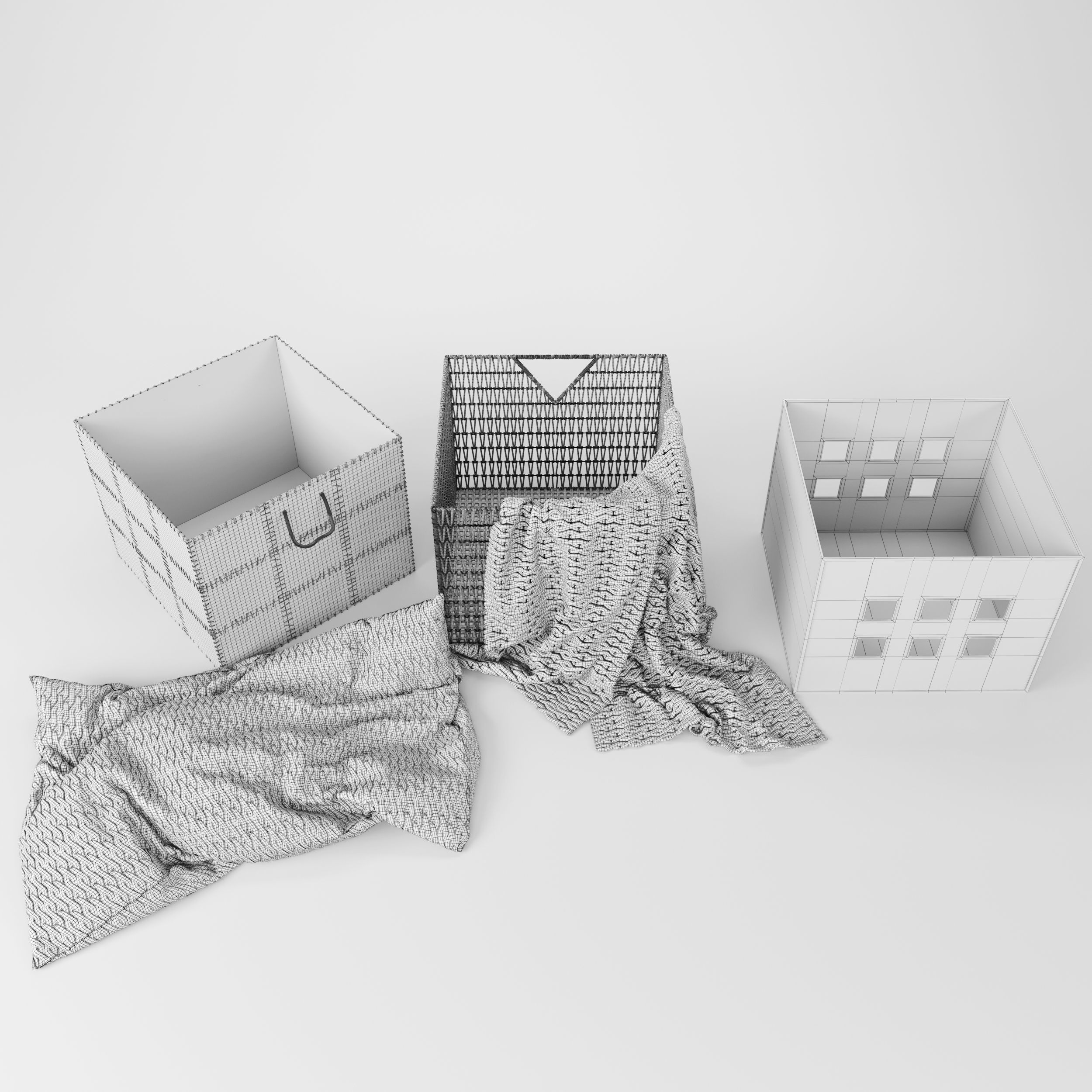 Storage Boxes and Baskets 3D model_4