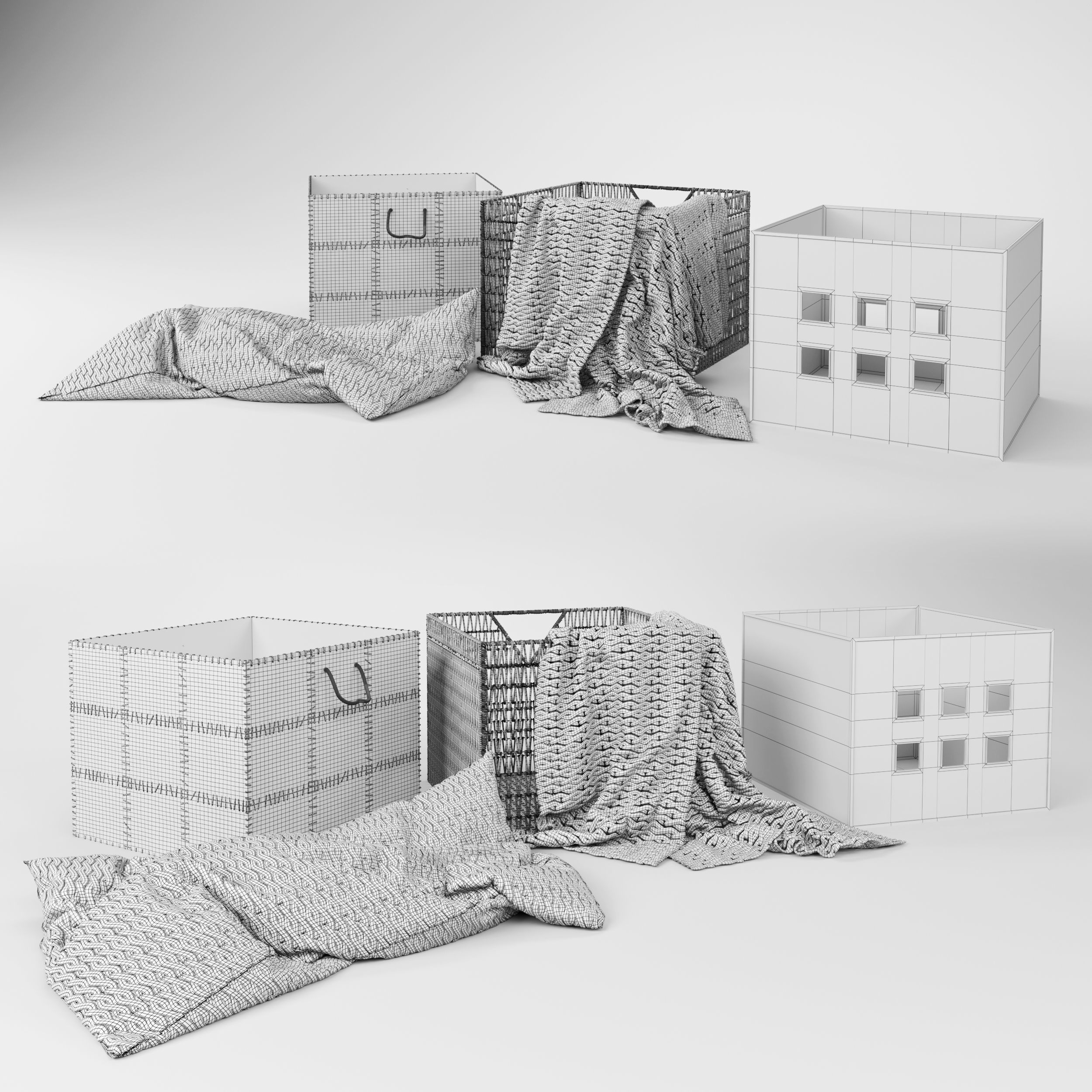 Storage Boxes and Baskets 3D model_3