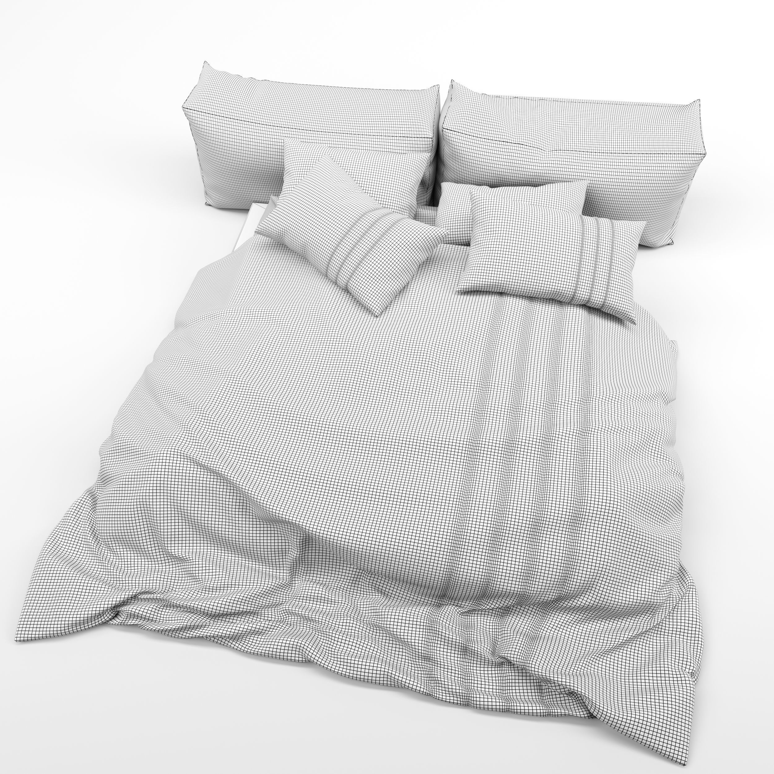 Bed design 3D model_2