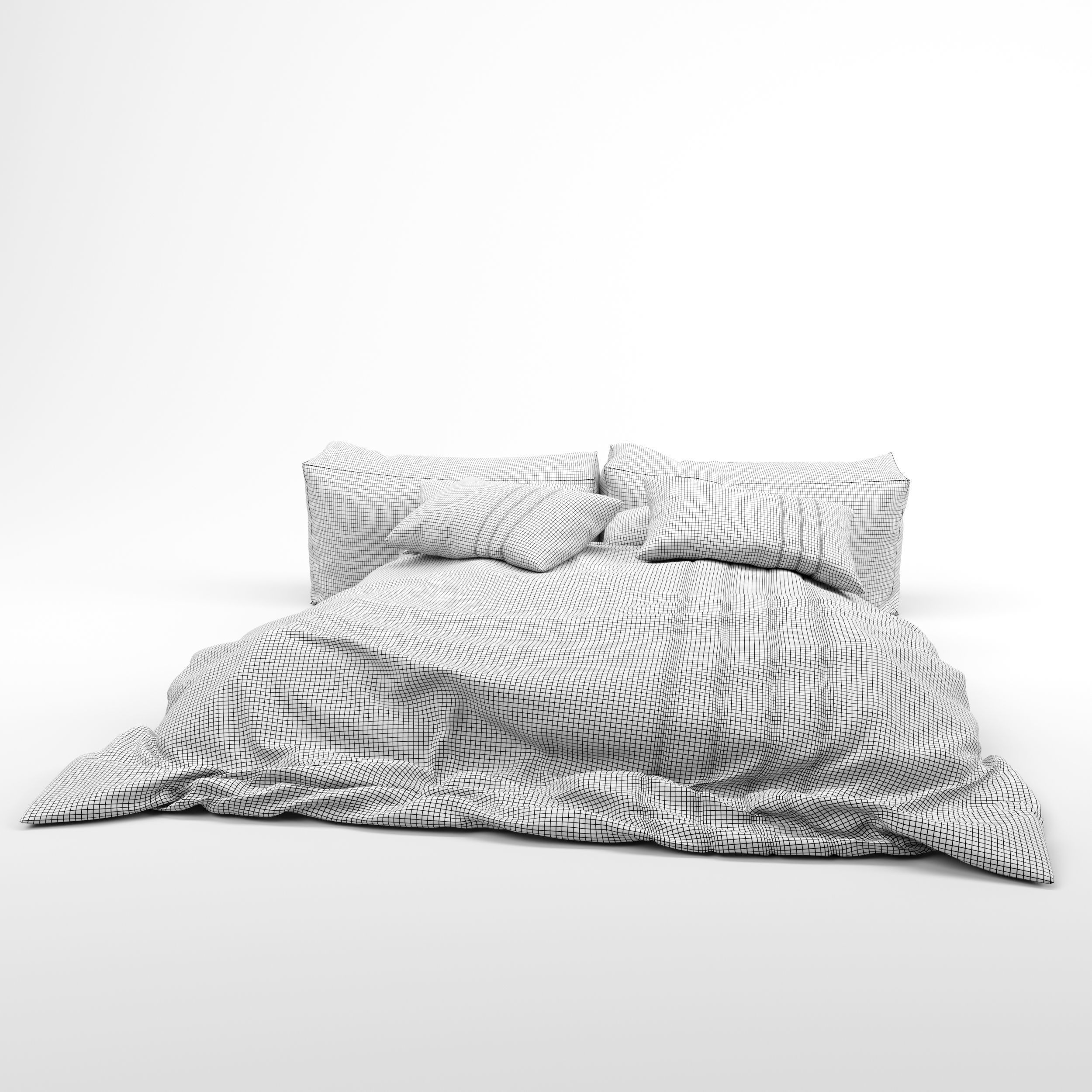 Bed design 3D model_4