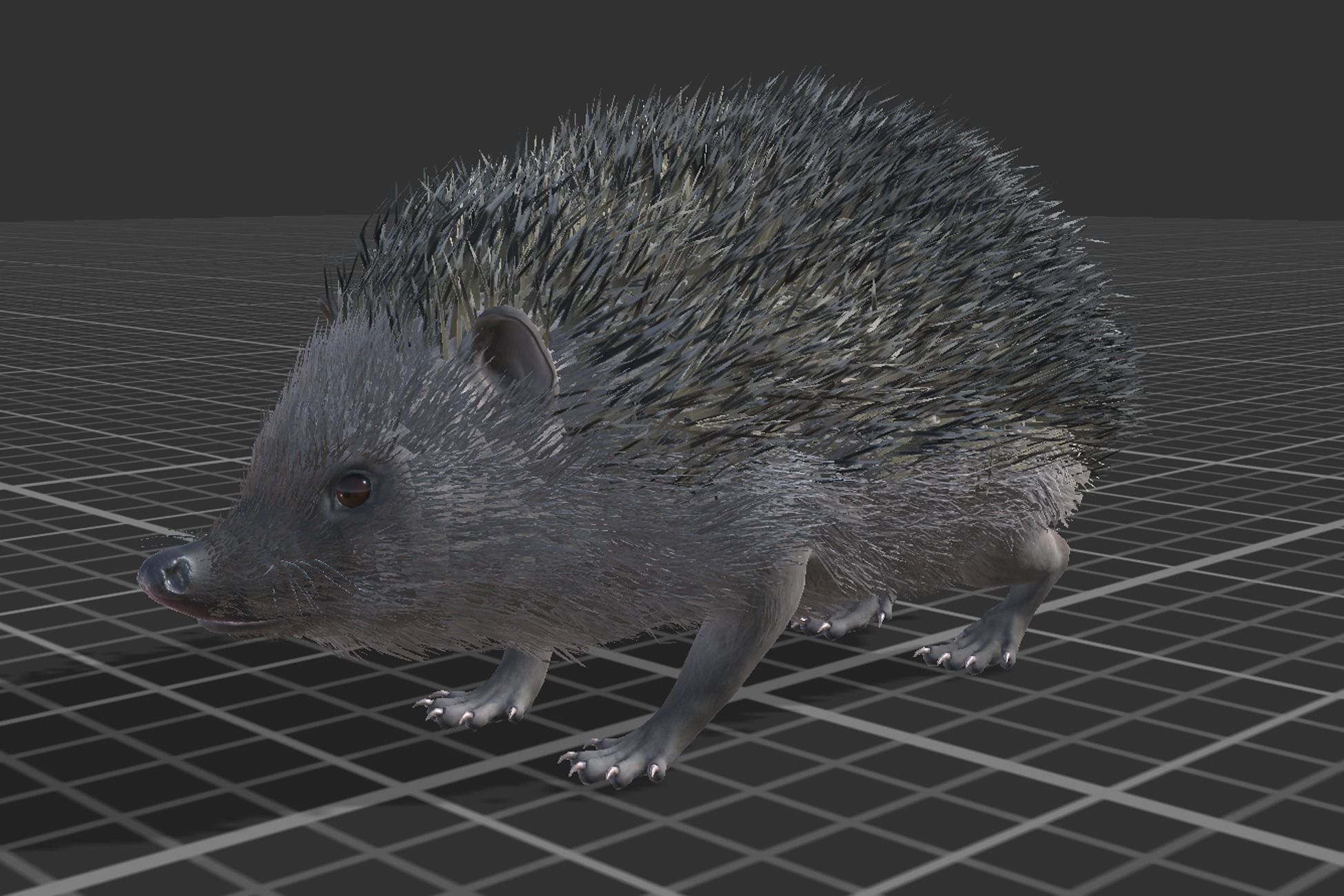 Hedgehog Low-poly 3D model_3