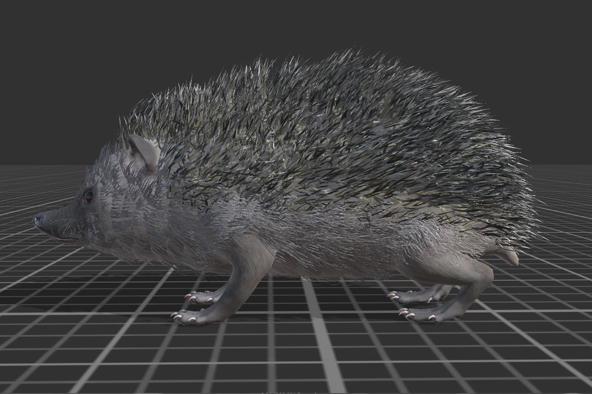 Hedgehog Low-poly 3D model_2