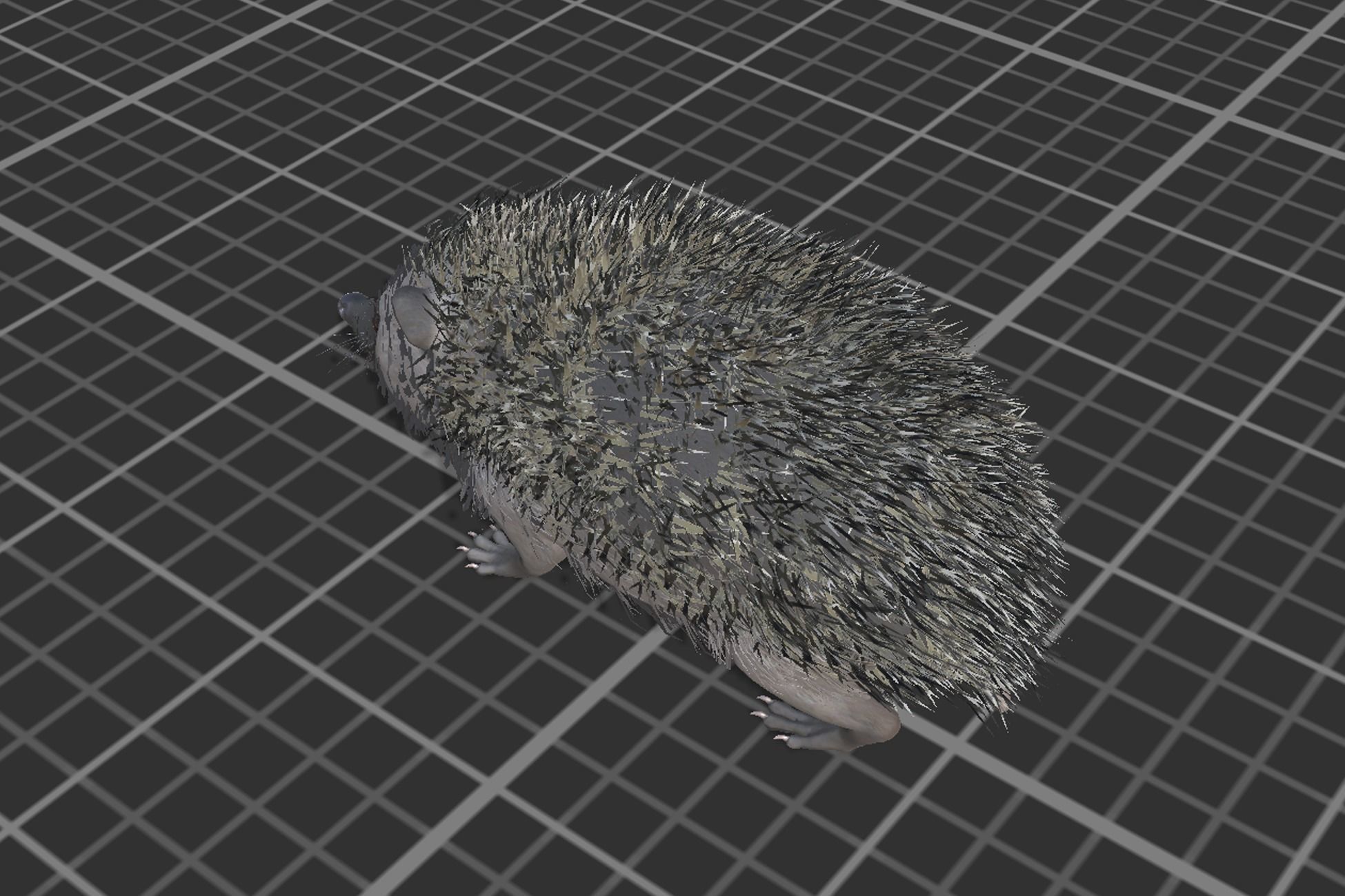 Hedgehog Low-poly 3D model_4
