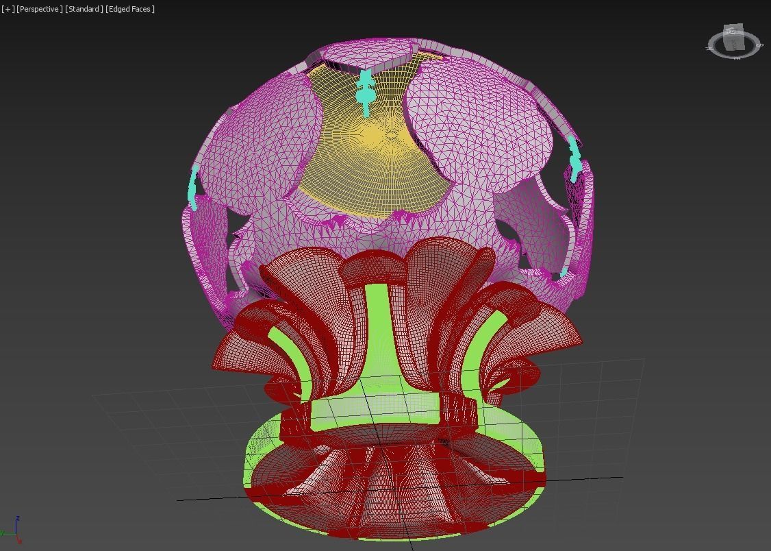 Pomegranate Souvenir Low-poly 3D model_21