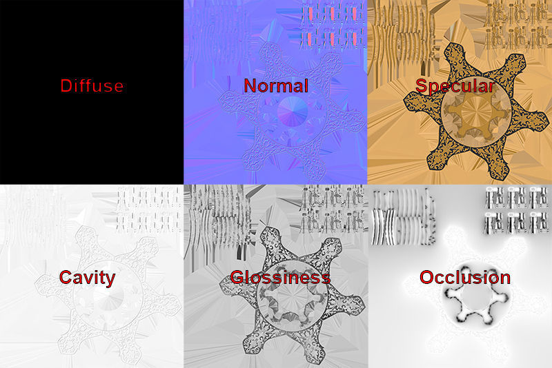 Pomegranate Souvenir Low-poly 3D model_8