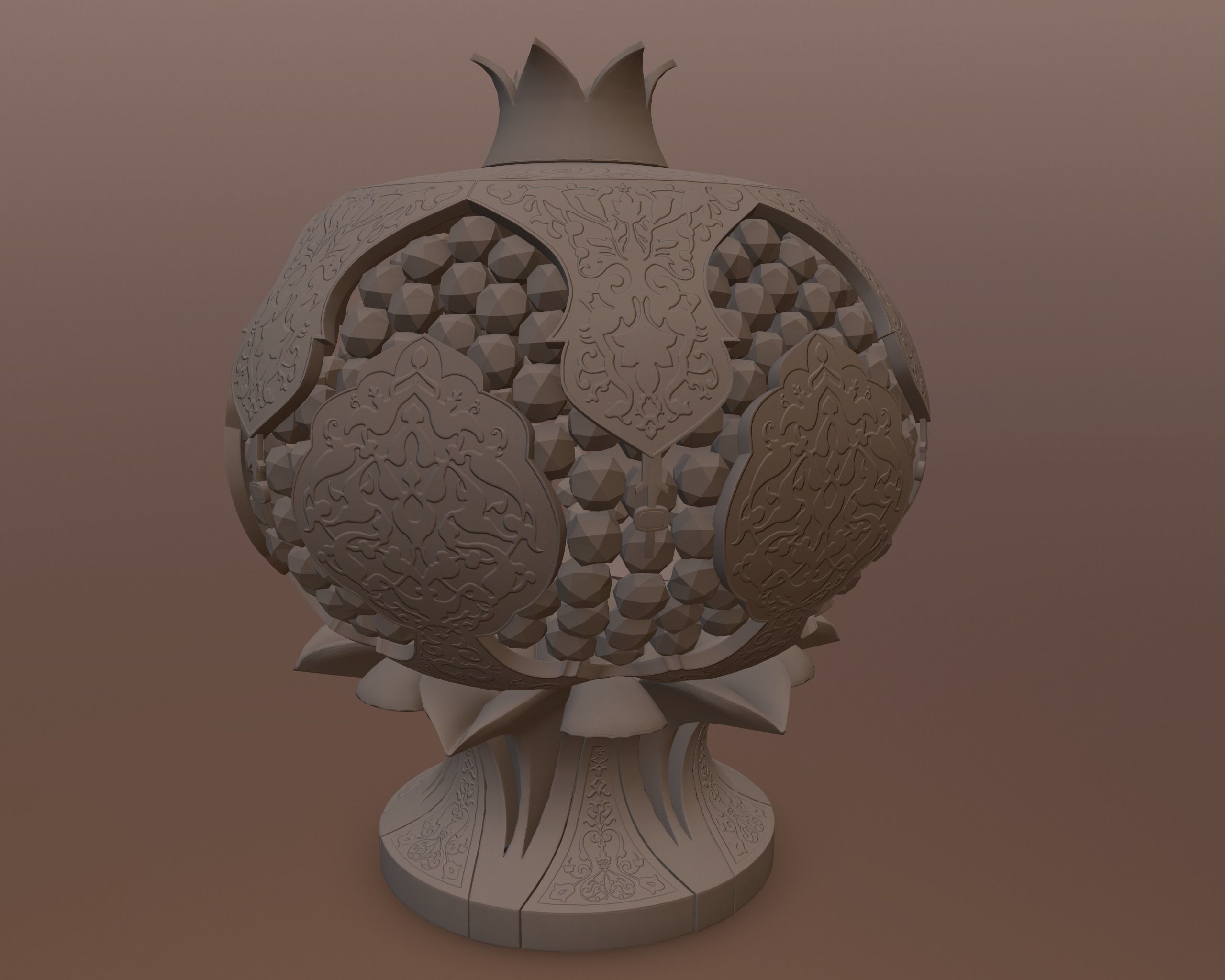 Pomegranate Souvenir Low-poly 3D model_3