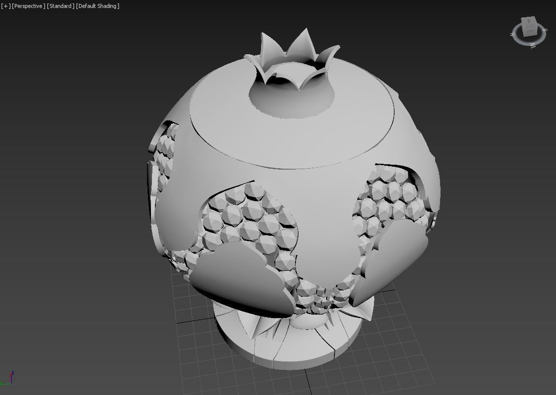 Pomegranate Souvenir Low-poly 3D model_19