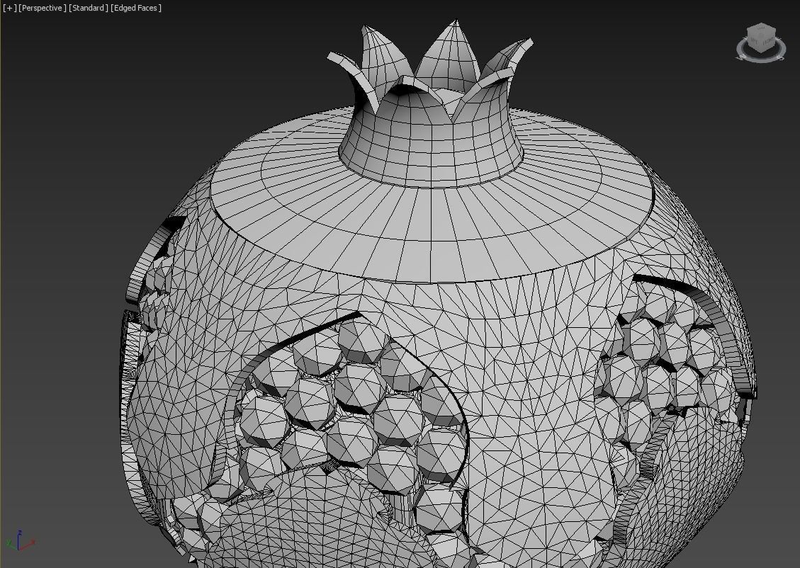 Pomegranate Souvenir Low-poly 3D model_14