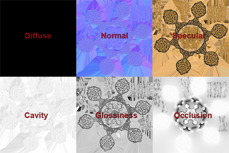 Pomegranate Souvenir Low-poly 3D model_7