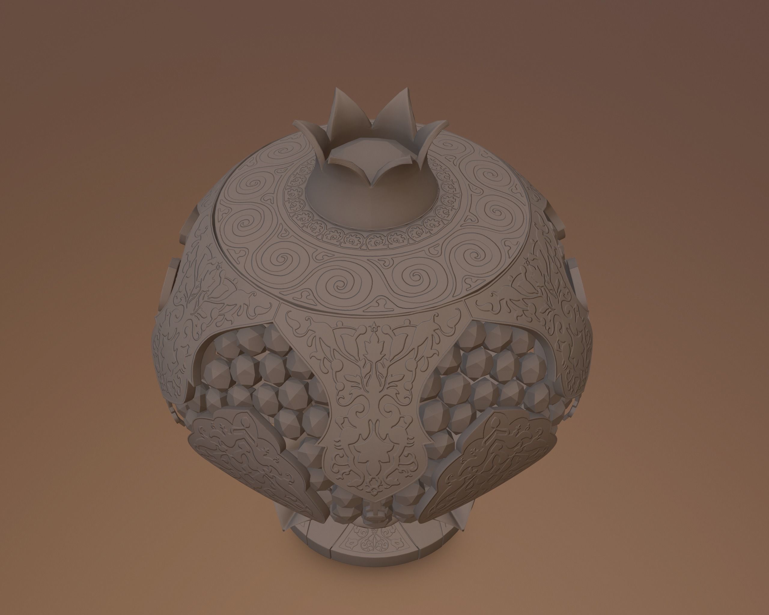 Pomegranate Souvenir Low-poly 3D model_5