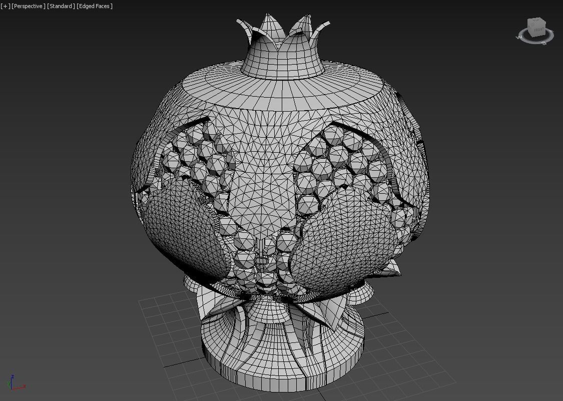 Pomegranate Souvenir Low-poly 3D model_12