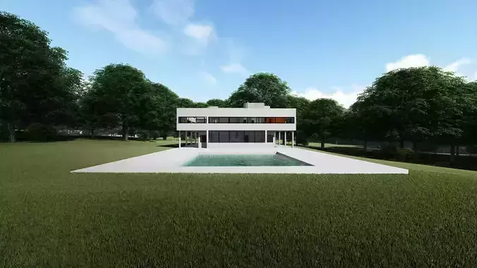 The Villa Savoye by Le Corbusier 3D model