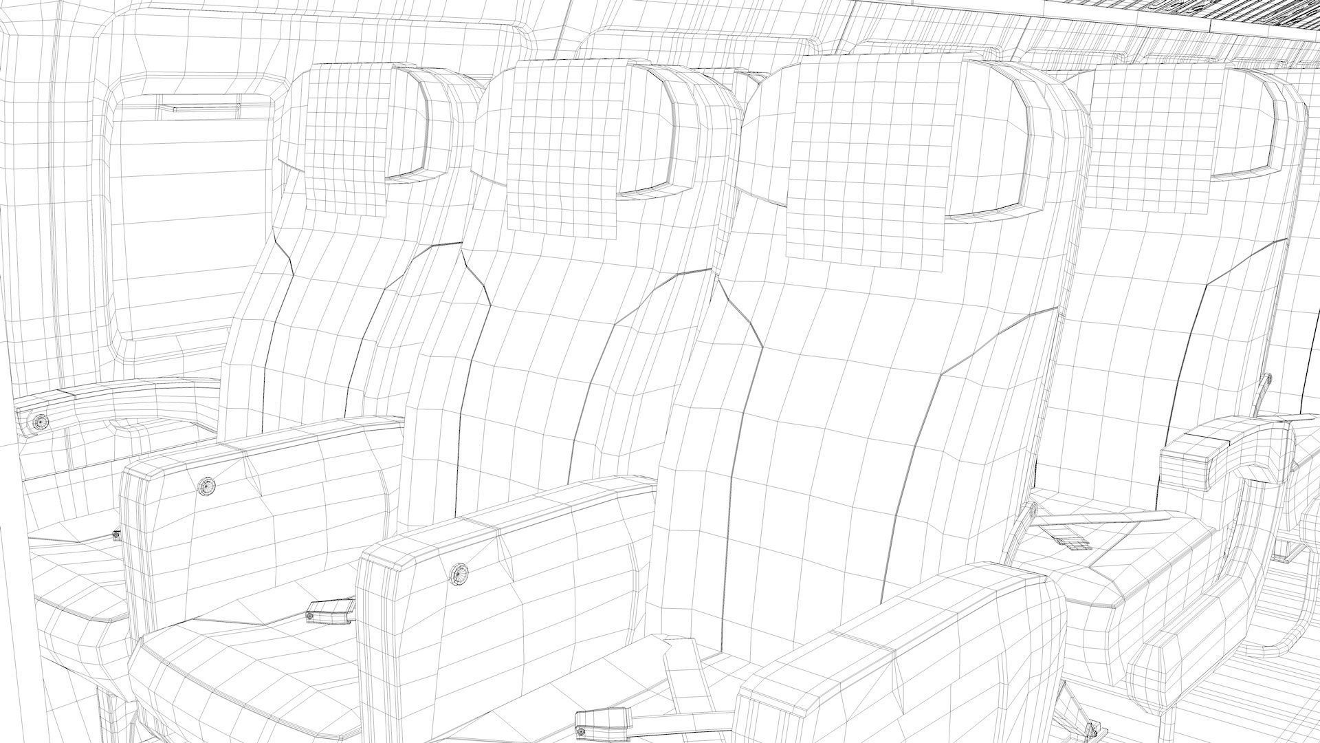 Airplane cabin 109 seats V2 3D model_17