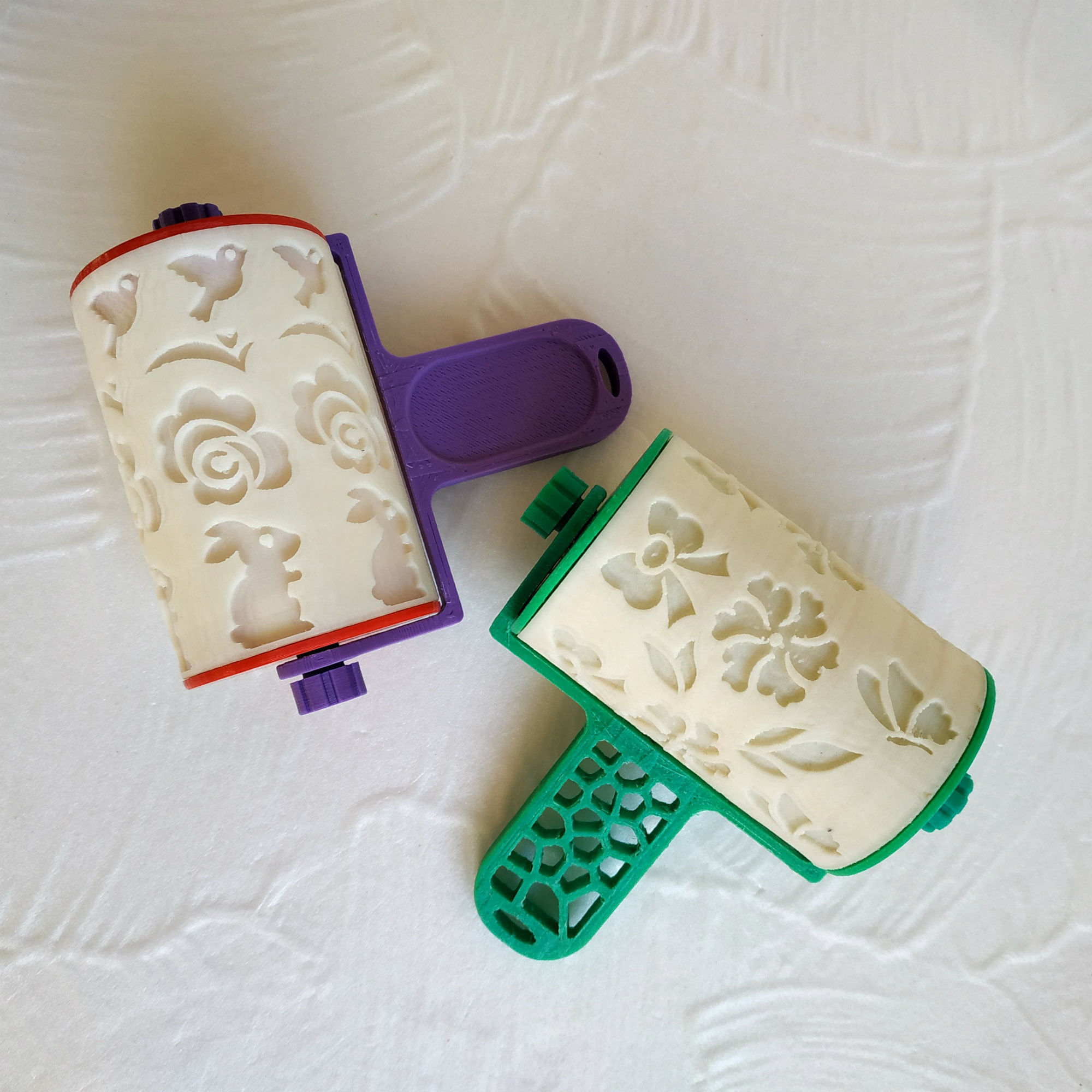 Rolling pin with an Easter pattern 3D print model_4