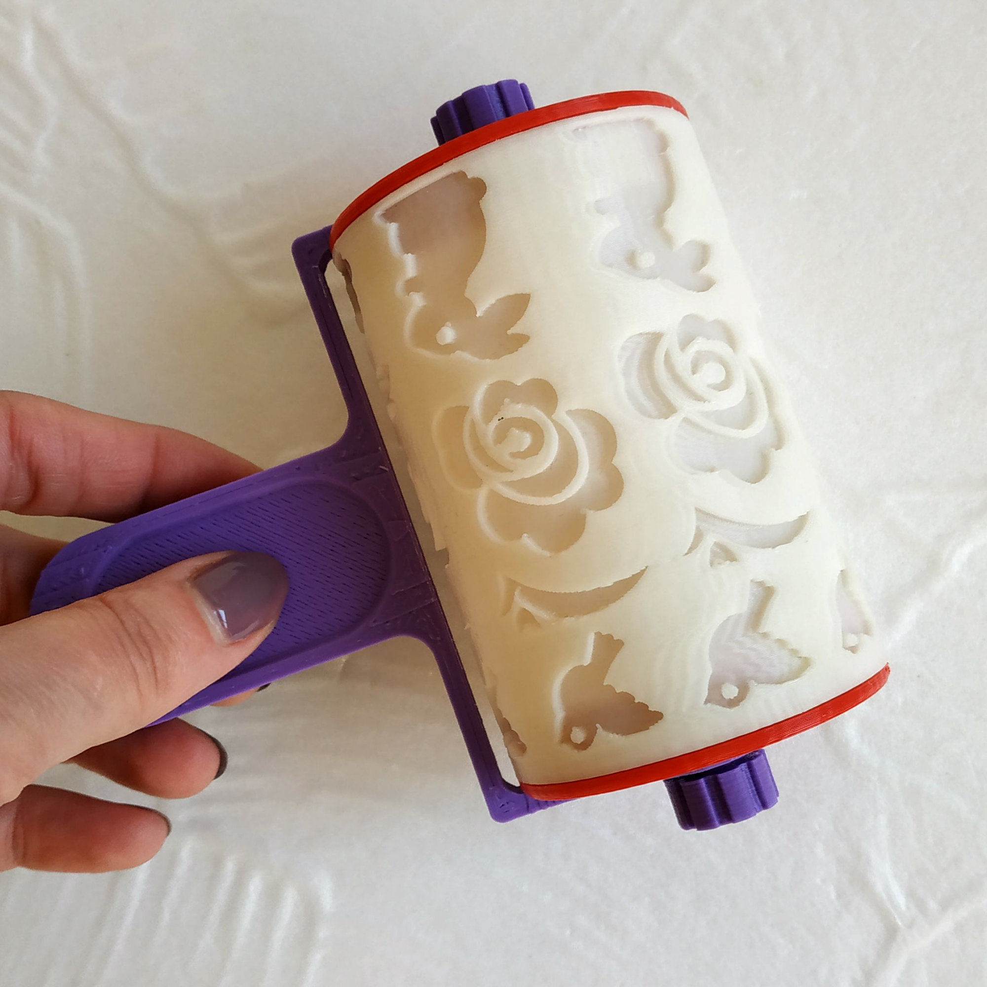 Rolling pin with an Easter pattern 3D print model_1