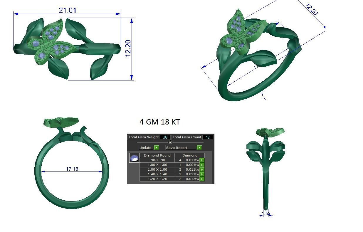 Women ring 3dm stl render detail 3D print model 3D print model_1