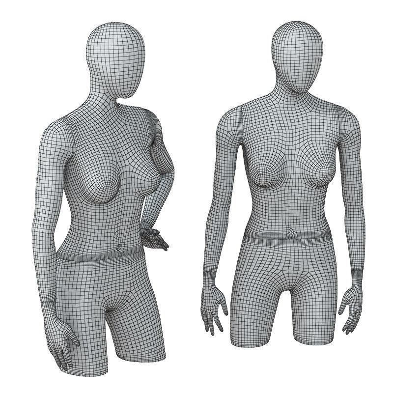 Abstract female mannequin 10 3D model_5
