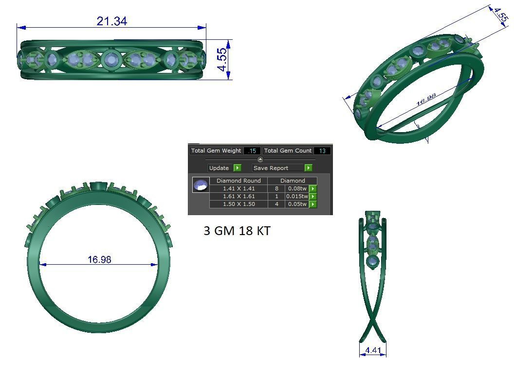 Women ring 3dm stl render detail 3D print model 3D print model_1