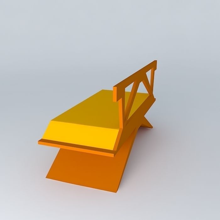 Wood chair 3D model_1
