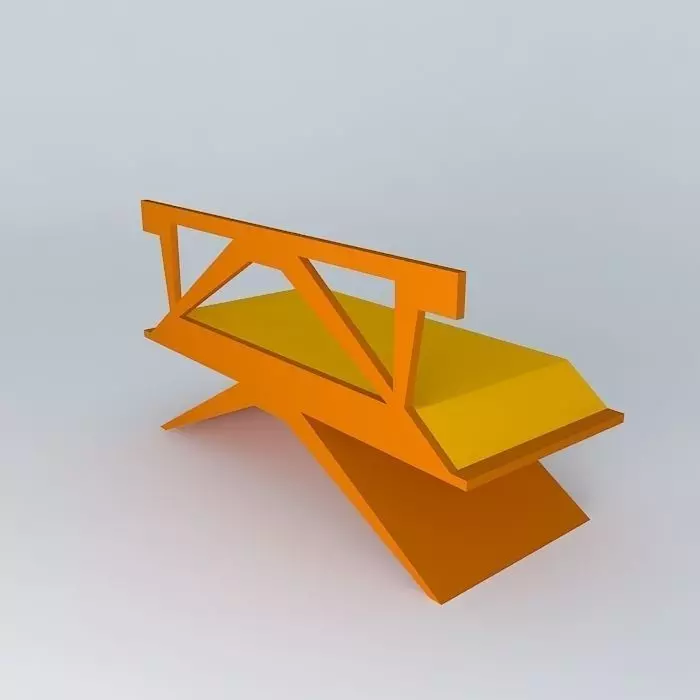 Wood chair 3D model_0