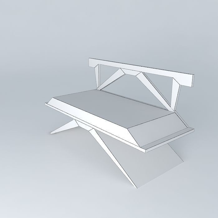 Wood chair 3D model_4