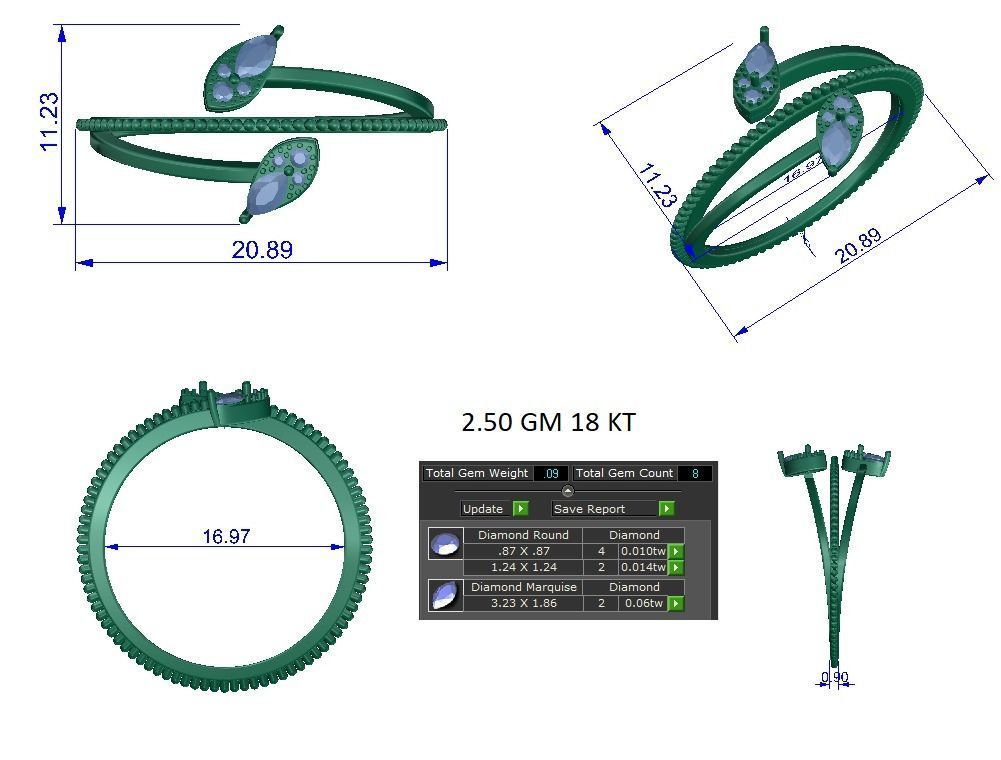 Solitaire ring 3dm stl render detail 3D print model 3D print model_1